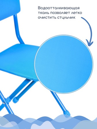 Стул детский Ника СТУ3/9 "Синий однотонный" (Синий каркас, синие сидушка и спинка)