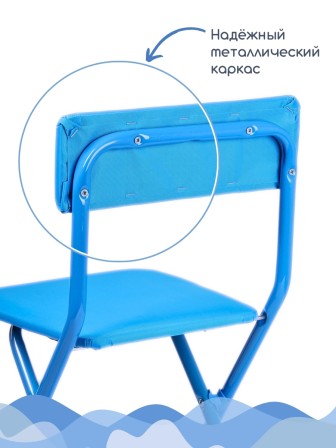 Стул детский Ника СТУ3/9 "Синий однотонный" (Синий каркас, синие сидушка и спинка)