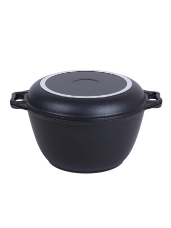 Казан с крышкой-сковородой Kukmara Традиция к44а, 4 л, антипригарное покрытие