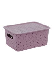 Корзинка "Береста" 3л 235х173х105мм с крышкой (сирень)