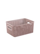 Корзинка "Вязь" 3л 235х173х105мм (розовый нюд)