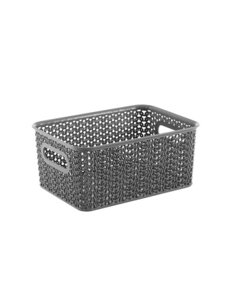 Корзинка "Вязь" 3л 235х173х105мм (серый)