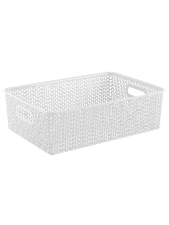 Корзинка "Вязь" 7,5л 350х 245х105мм (белый)
