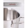 Кастрюля нерж. SAFIA SF-CA1516G 1.5л, d16см, стекл.крышка