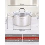 Кастрюля нерж. SAFIA SF-CA3020G 3л, d20см, стекл.крышка