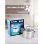 Кастрюля нерж. SAFIA SF-CA4022G 4л, d22см, стекл.крышка