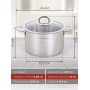 Кастрюля нерж. SAFIA SF-CA6024G 6л, d24см, стекл.крышка