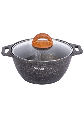 Кастрюля Kukmara Granit ultra кго32а, 3 л, антипригарное покрытие