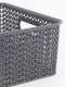 Корзинка "Вязь" 7,5л 350х 245х105мм с крышкой (серый)