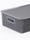 Корзинка "Вязь" 7,5л 350х 245х105мм с крышкой (серый)