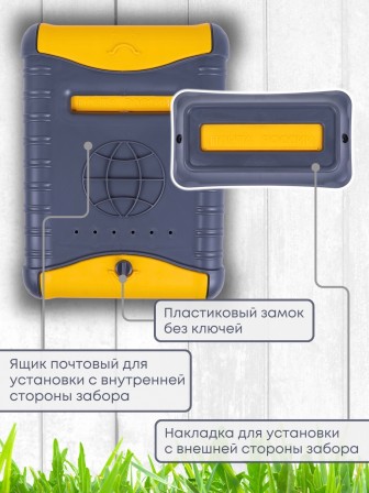 Ящик почтовый СТАНДАРТ с пластиковой защелкой и накладкой