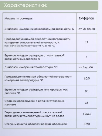 Гигрометр "Фармацевт" ТМФЦ-100 