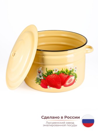 Бак эмалированный 25 л С-2828/4Км Сочная клубника