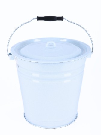 Ведро 12л 1224/4Рб Фруктовая фантазия с крышкой - голубой