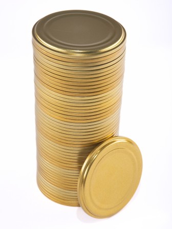 Крышка Полинка СКО1-82, АВТОКЛАВНАЯ золото -- 2 упаковки * 50 шт