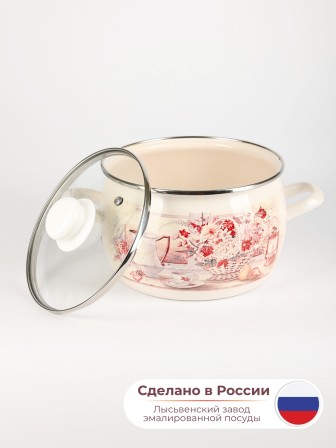 Кастрюля 3,5л С-4213САП2/4Жм Летний этюд