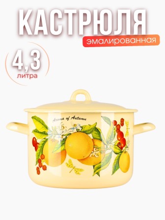 Кастрюля 4,3л С-16141/4КмЭ Фруктовая фантазия