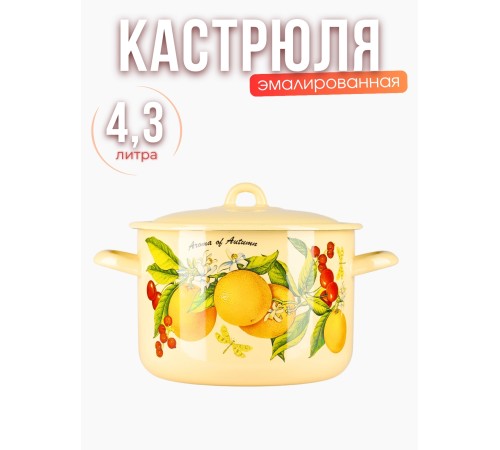 Кастрюля 4,3л С-16141/4КмЭ Фруктовая фантазия Кастрюля 4,3л С-16141/4КмЭ Фруктовая фантазия