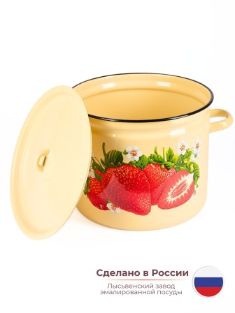 Кастрюля 9л С-1621/4Км Сочная клубника