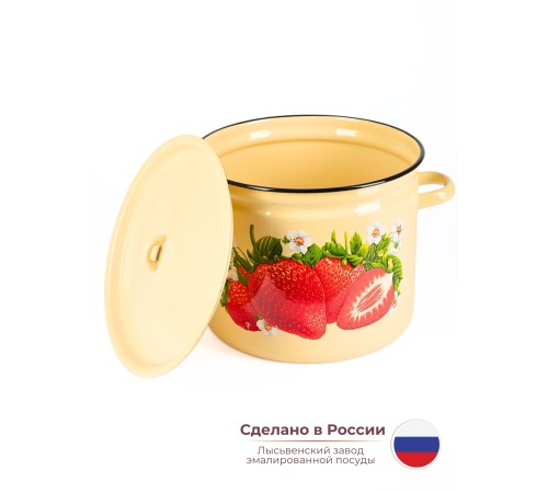 Кастрюля 9л С-1621/4Км Сочная клубника Кастрюля 9л С-1621/4Км Сочная клубника