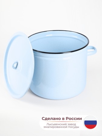 Кастрюля 12л без деколи С-1624/Рб Белый рябчик