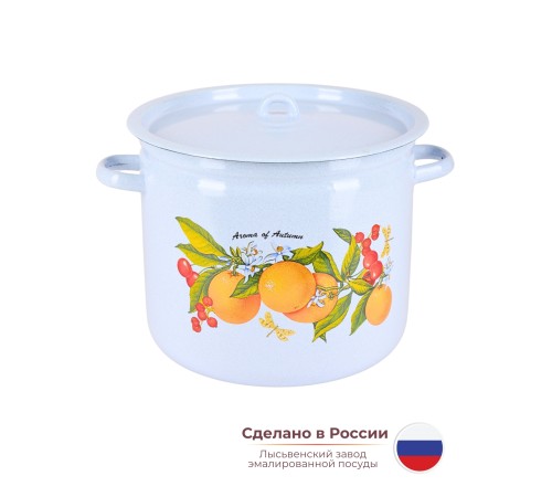 Кастрюля 12л С-1624/4Рб Фруктовая фантазия голубая, с крышкой Кастрюля 12л С-1624/4Рб Фруктовая фантазия голубая, с крышкой