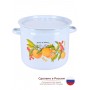 Кастрюля 12л С-1624/4Рб Фруктовая фантазия голубая, с крышкой