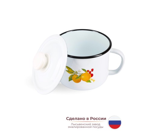 Кружка с крышкой 1л С-0207П2/4Э Фруктовая фантазия Кружка с крышкой 1л С-0207П2/4Э Фруктовая фантазия