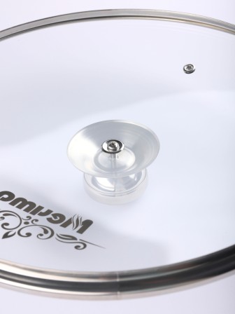 Сковорода Premium (mokko)  с030902 30см,съемн.ручка,стек.крышка