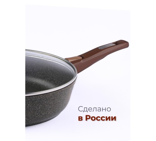 Сковорода Premium (mokko) с030902 30см,съемн.ручка,стек.крышка Сковорода Premium (mokko) с030902 30см,съемн.ручка,стек.крышка