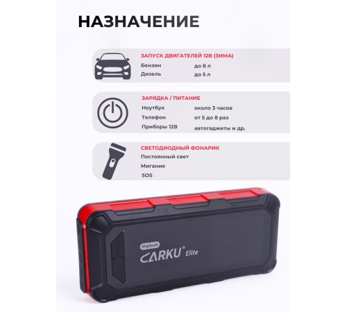 Многофункциональное устройство CARKU ELITE, 74 Вт/ч