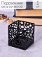 Подсвечник-трансформер куб 1 цвет черный 