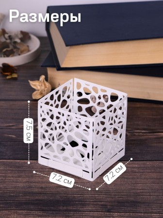 Подсвечник-трансформер куб 1 цвет белый 
