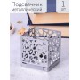 Подсвечник-трансформер куб 1 цвет хром 
