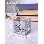 Подсвечник-трансформер куб 1 цвет хром 