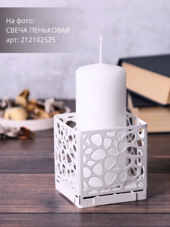 Подсвечник-трансформер куб 1 цвет хром 