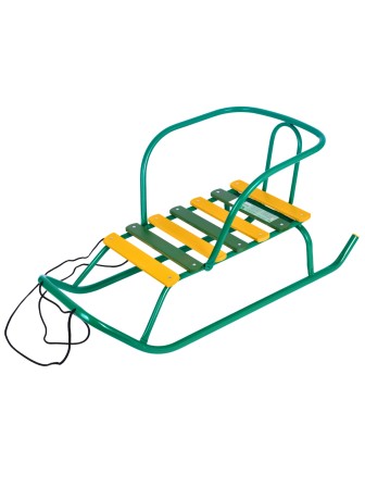 Санки Ветерок 1 В1/32 зеленые, со спинкой