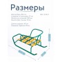 Санки Ветерок 1 В1/32 зеленые, со спинкой