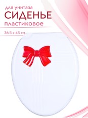 Сиденье для унитаза РП-811 Комфорт Люкс красный бант