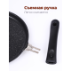 Сковорода блинная со съёмной ручкой Kukmara Мраморная сбмт220-1а, 22 см, антипригарное покрытие