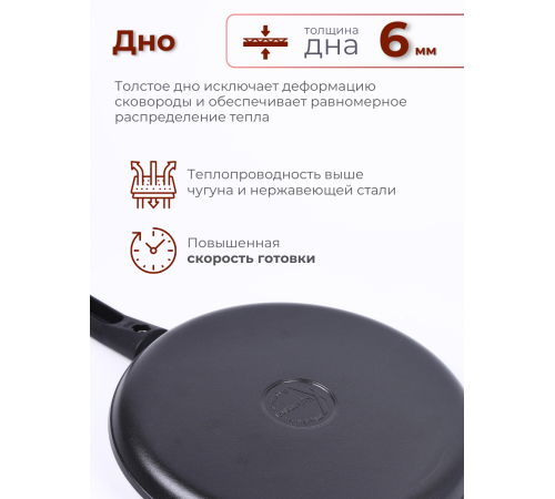 Сковорода блинная со съёмной ручкой Kukmara Традиция сб240-1а, 24 см, антипригарное покрытие Сковорода блинная со съёмной ручкой Kukmara Традиция сб240-1а, 24 см, антипригарное покрытие