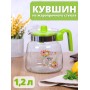 Кувшин MALLONY PENTOLA-1200, 1,2 л -- салатовая ручка, Sweet Home