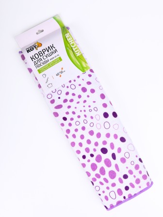 Коврик MDM01XL 40*50 микрофибра фиолетовый в точку