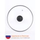Крышка d300 4730 стеклянная, низкая, ободок, пароотвод