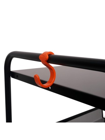 Этажерка Ладья 35КС черная, на колесиках Э410Ч