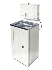 Умывальник Акватекс с электроводонагревателем, белое золото, с нержавеющей мойкой