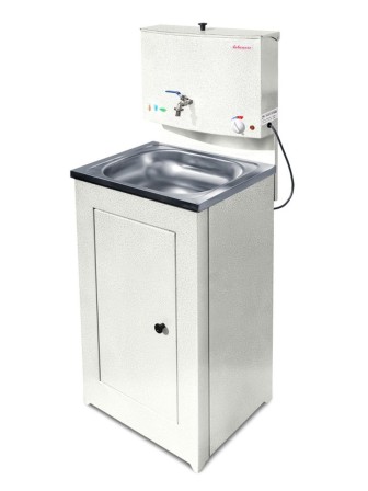 Умывальник Акватекс с электроводонагревателем, белое золото, с нержавеющей мойкой