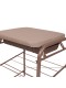 Этажерка-банкетка для обуви с мягким сиденьем из экокожи и ящиком БП1-1/К коричневая