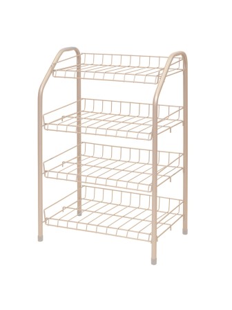 Этажерка для обуви с 4 полками ЭТ2/БЖ бежевый металлик