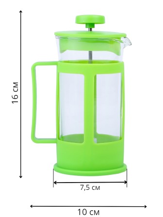 Френч-пресс MALLONY Plastico-350, 350 мл Салатовый
